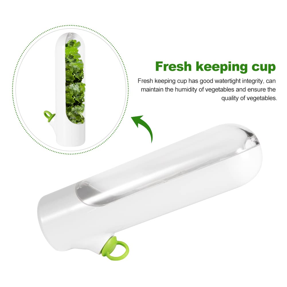 Fresh Herb Keeper, Herb Savor Pod,Herb Storage Container Keeps Greens Fresh Herb Saver Asparagus ​Keeper Practical Kitchen Tools for Cilantro,Mint,Parsley(1pc)