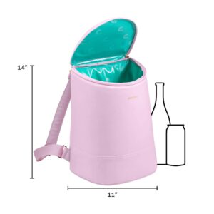 Corkcicle EOLA Soft Cooler Backpack, Rose Quartz, Waterproof and Leak Proof Insulated Bag, Perfect for Wine, Beer, and Ice Packs, Camping Cooler, Hiking Cooler, Beach Cooler