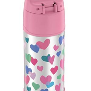 THERMOS FUNTAINER F4101 Stainless Steel Kids Bottle, 12 Ounce, Hearts