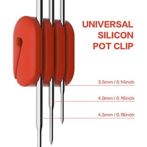 Cappec Pot/Cup Clip for Thermometers - Silicone, Non-Scratch, Hand-Free Cooking, Heat Resistant - Compatible with Most Probe Sizes - Great Gift Idea