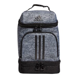 adidas excel 2 insulated lunch bag, jersey onix grey/black, one size