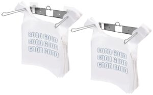 2 pack t-shirt bag rack，store bagging stand，t-shirt bags holder wall mount plastic grocery bag holder/dispenser, plastic bag holder for t shirt bags, hanging bag holder for supermarket,farmers market