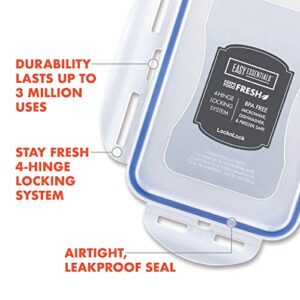 LocknLock Easy Essentials Food Storage lids/Airtight containers, BPA Free, Butter-25 oz, Clear