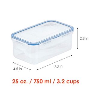 LocknLock Easy Essentials Food Storage lids/Airtight containers, BPA Free, Butter-25 oz, Clear