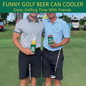 Funny Golf Can Cooler - Pop Nordic 12 Pack Golf Can Sleeve for Beer, Reusable Neoprene Beer Cozy Bulk for Golf Game Party Supplies, Great Golf Gifts for Men