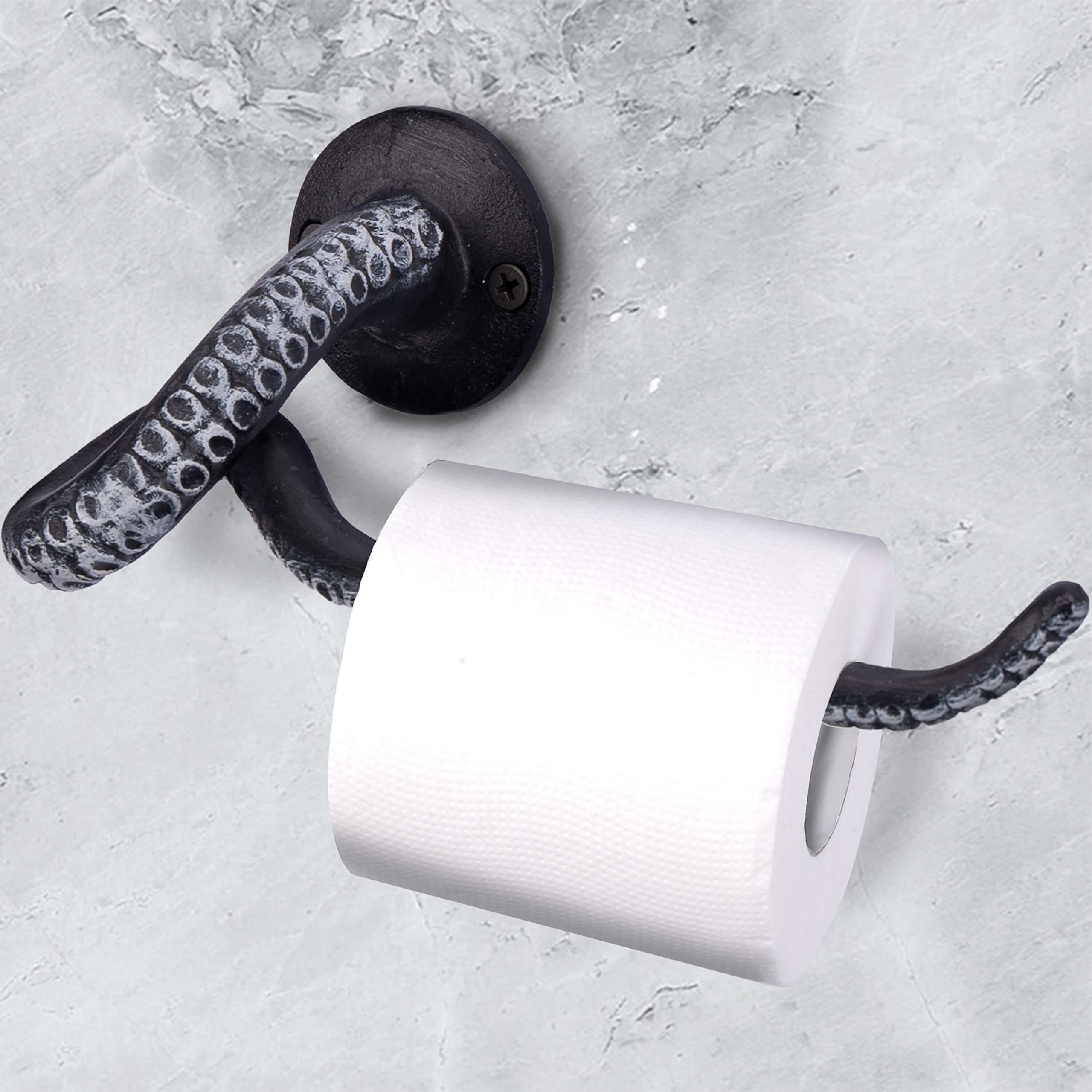 Octopus Toilet Paper & Mug Holder: Dive Into Nautical Elegance with Kraken Decor - Perfect Skull Toilet Upgrade & Dinosaur Taco Enthusiast Treat. Unique Octopus Tentacle Theme