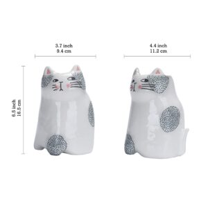 Bico Cartoon Cat Utensil Holder, Handpainted Stoneware, Dishwasher Safe