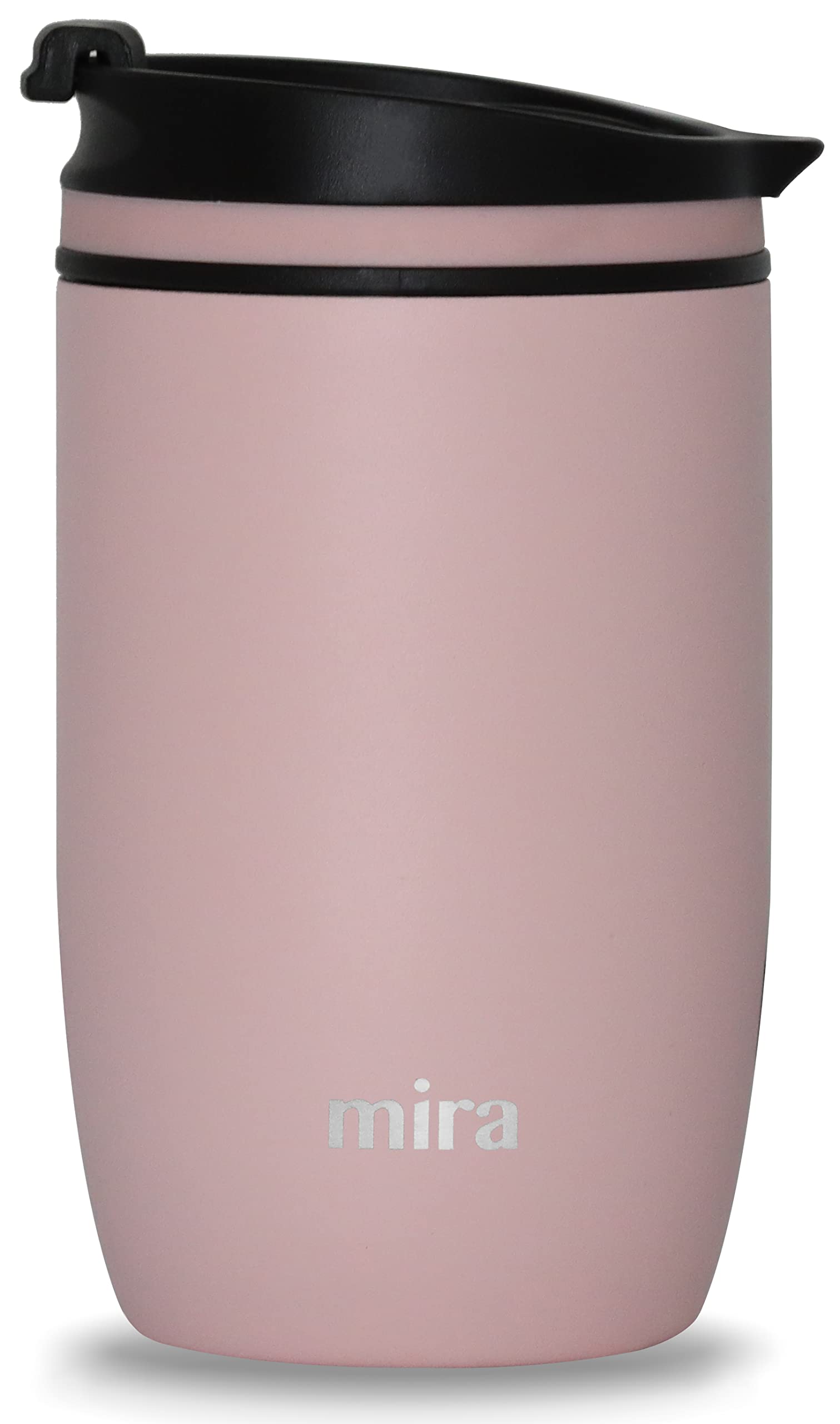 MIRA Coffee Travel Mug Insulated Stainless Steel Thermos Cup, Explorer, Screw Lid, 12oz (350 ml) Tumbler, Taffy Pink