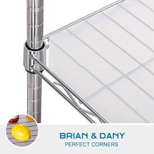 BRIAN & DANY Wire Shelf Liner 14" X 36", Heavy Duty Shelf Liners for Wire Shelving, Waterproof Protector Mats, Set of 5, Transparent