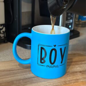 #BOYMOM | Boy Mom | 11 OZ Matte Custom Boy Mama Coffee Mug - Mom Mug - New Mom Cup Mother of Boys Wine Tumbler Best Mom Coffee Mug Tumbler