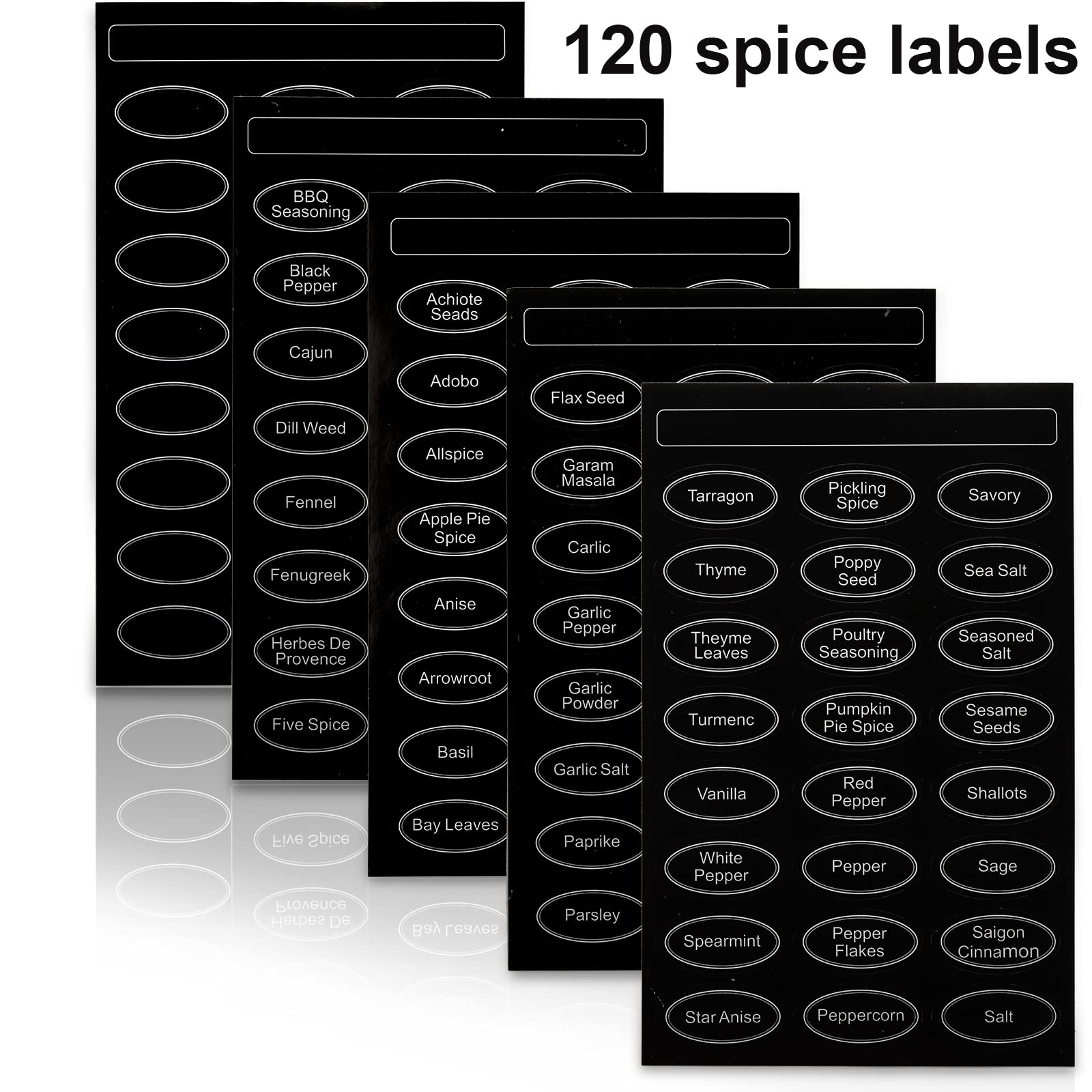 Bekith 20 Pack Stainless Steel Magnetic Spice Tins, Storage Spice Containers, Clear Top Lid with Sift and Pour, Magnetic on Refrigerator and Grill, 120 Spice Labels