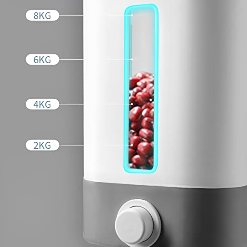 Sooyee 22 Lbs Rice Dispenser with Measuring Cup,Large Rice Container, Food Storage Containers for Rice, Corn,Soybean & Oatmeal,Airtight, Moisture Proof