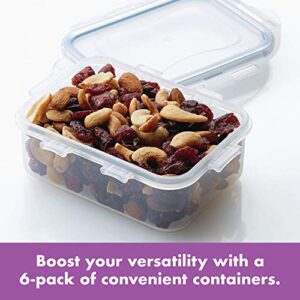 LOCK & LOCK - HPL806S6 Easy Essentials Food Storage Container/Bin Set - 11.8 Oz (Pack of 6), Clear