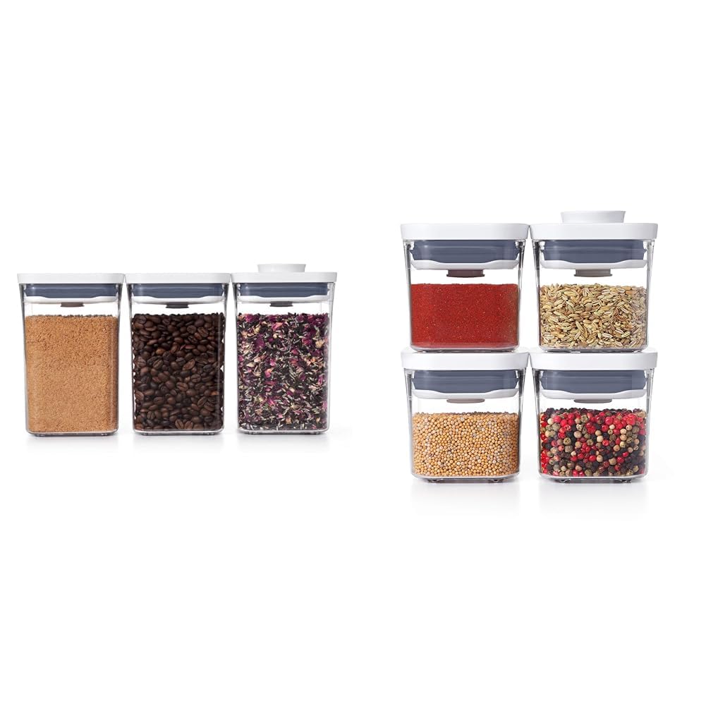 OXO Good Grips POP Container Set (3-PC Small Square + 4-PC Mini)