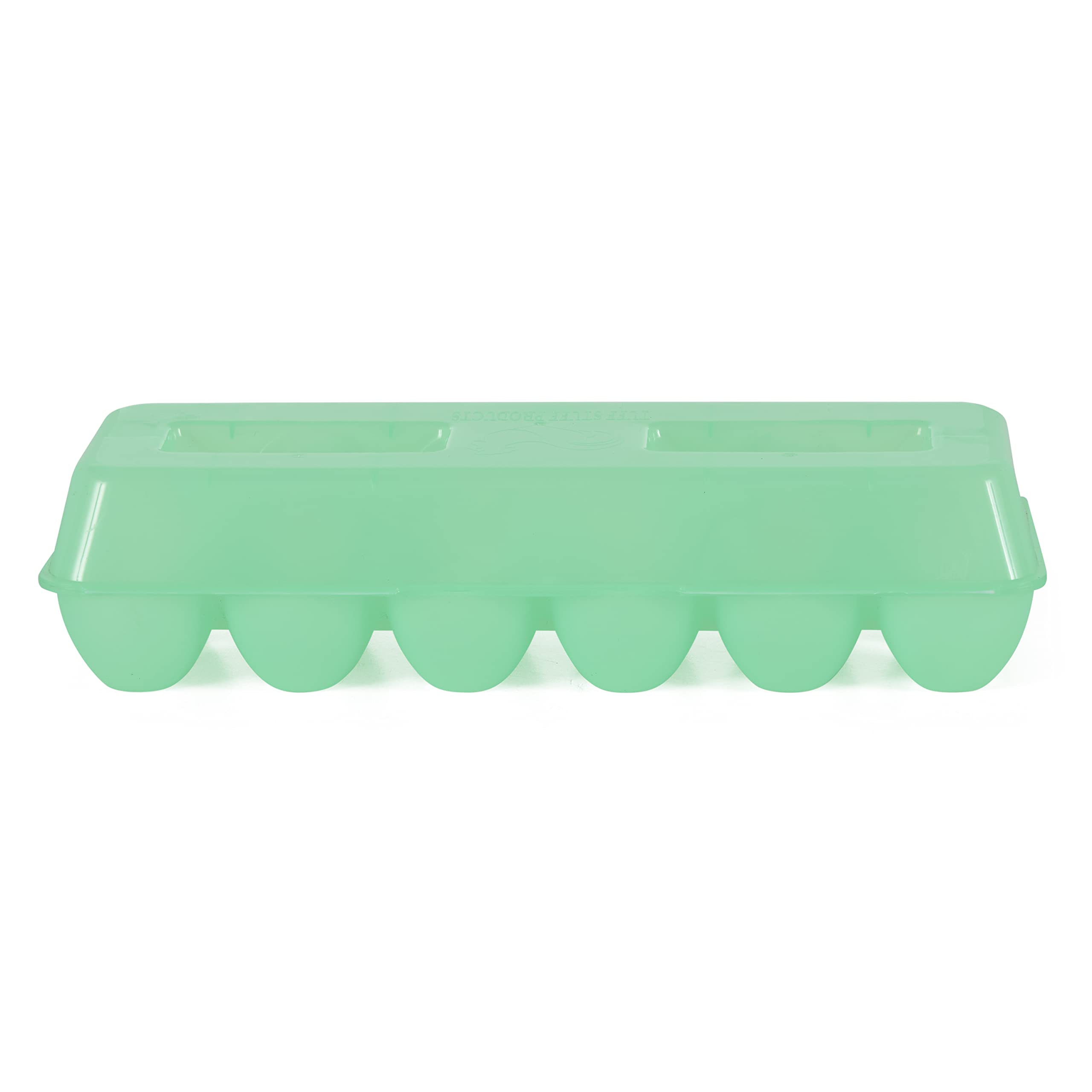 Tuff Stuff TS-ETS12 Reusable Carrier Washable Storage Container Empty Plastic Chicken Egg Carton Tray with Lid, 12 Eggs, Green