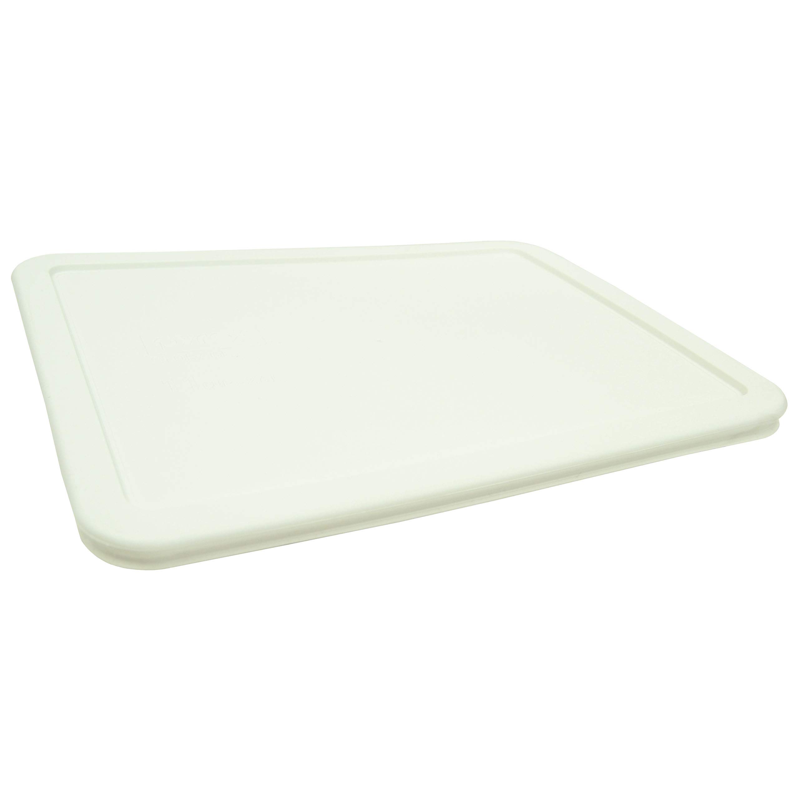 Pyrex 7212-PC White Plastic Rectangle Replacement Storage Lid, Made in USA - 2 Pack