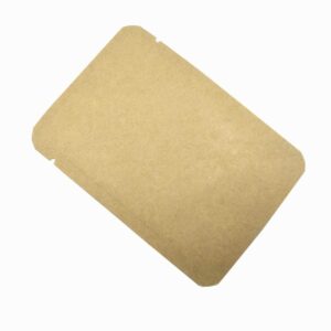 FERENLI 100 Pieces Kraft Paper Open Top Vacuum Sealable Bags Mylar Foil Heat Seal Pouches for Sample Food Storage Packaging with Tear Notches 2.3x3.5 inch