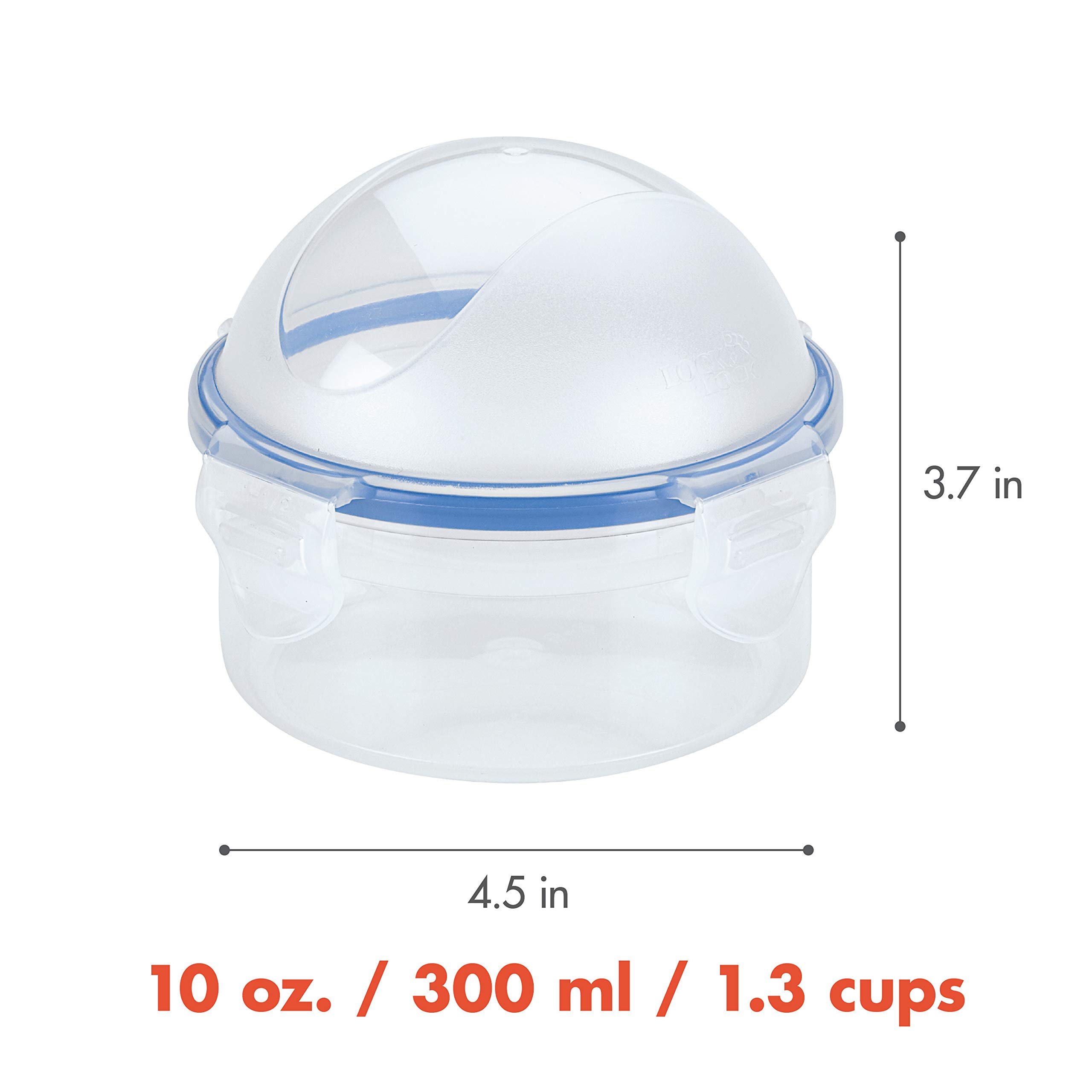 LocknLock Easy Essentials Food Storage lids/Airtight containers, BPA Free, Onion-10 oz, Clear