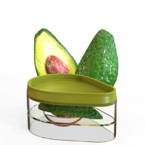 Kitchen Discovery Avocado Holder- Airtight, No Mess Avocado Storage Box- Keeps Your Avocados Fresh Up To 3 Days Preserves Flavor, Texture, and Freshness