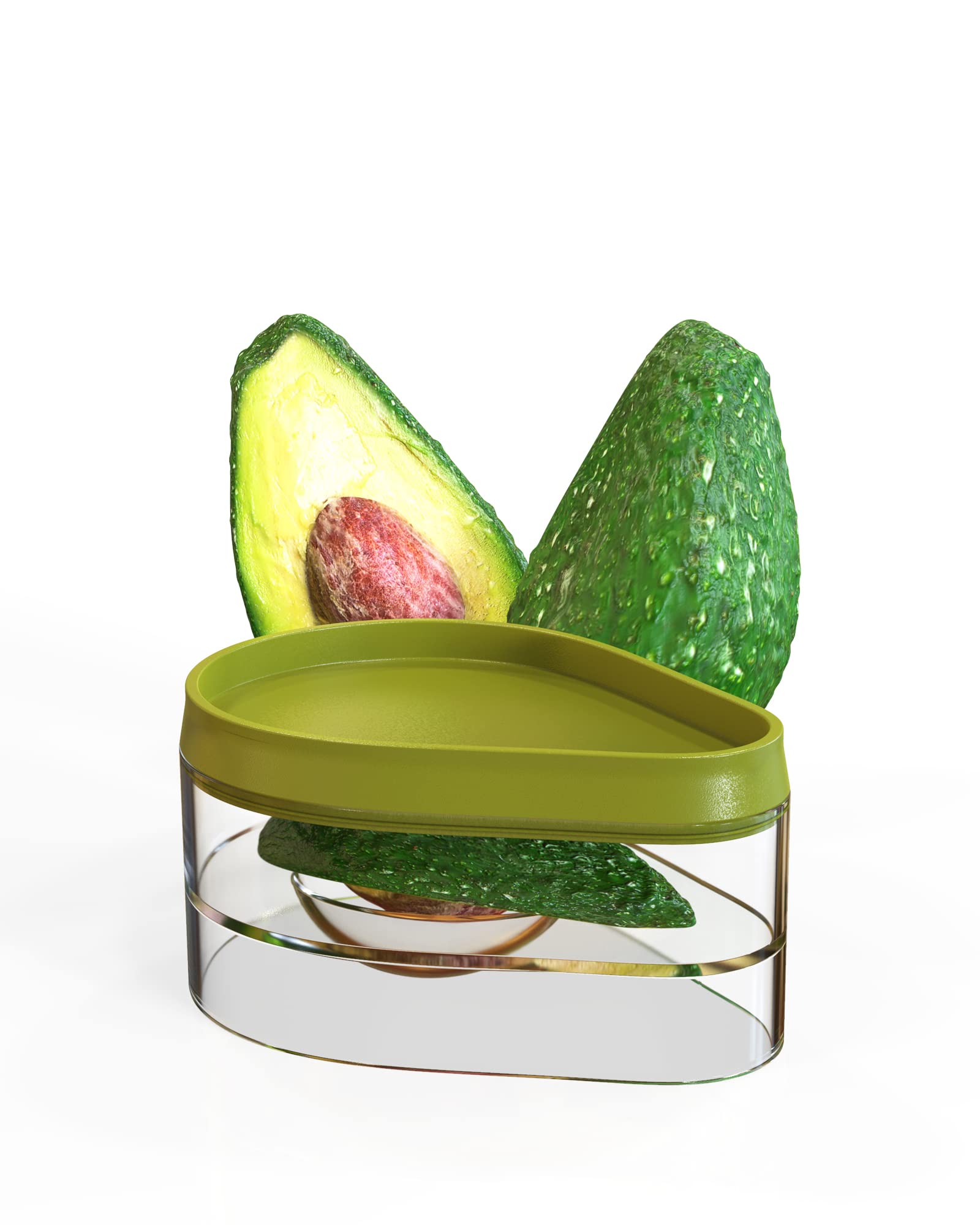 Kitchen Discovery Avocado Holder- Airtight, No Mess Avocado Storage Box- Keeps Your Avocados Fresh Up To 3 Days Preserves Flavor, Texture, and Freshness