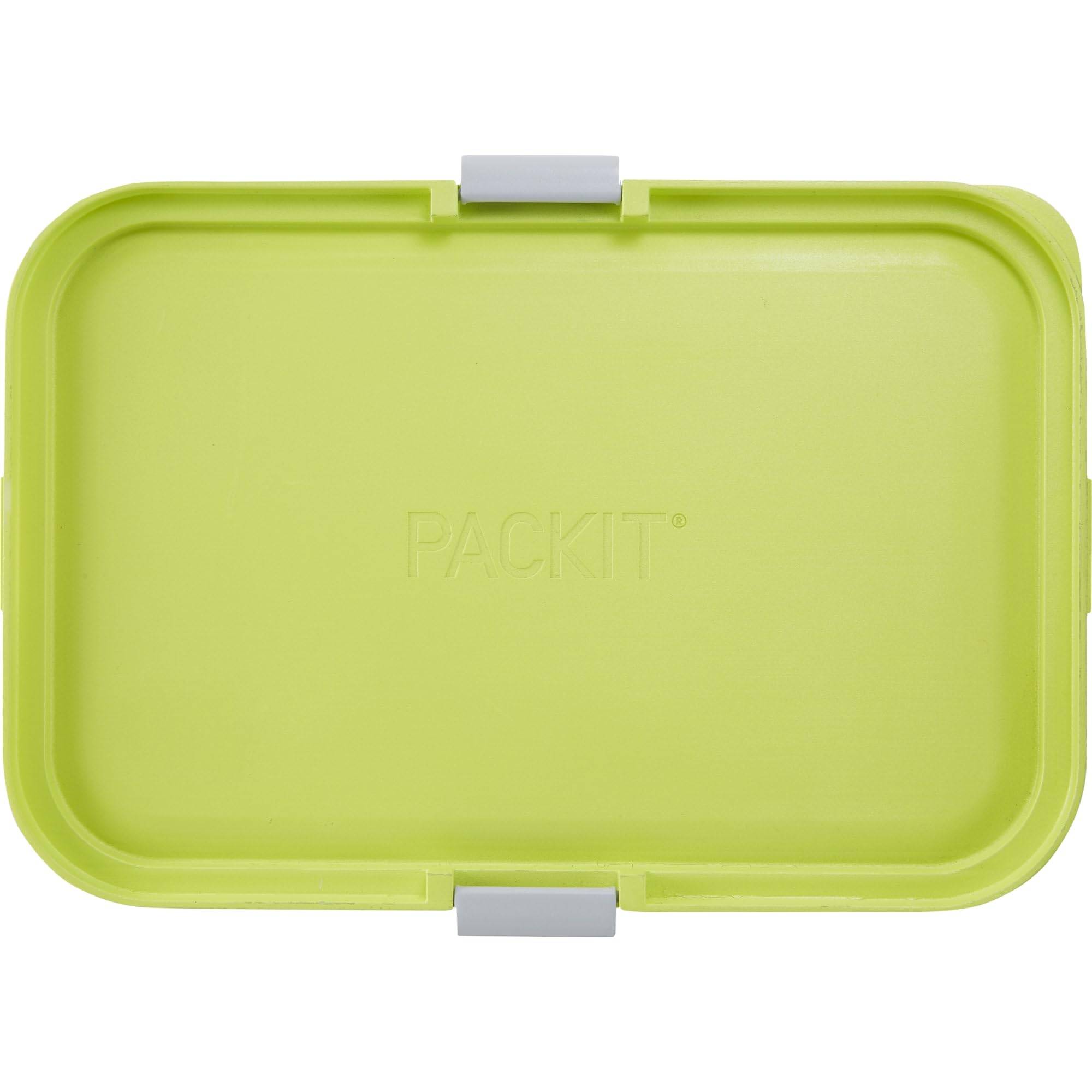 PackIt Flex Bento Food Storage Container, Lime Punch, Shatterproof Crystal Clear Base, with Leak-resistant Lid, Flexible Dividers, Microwavable, Dishwasher Safe, Perfect for Customizing Lunch