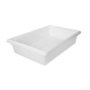 rubbermaid commercial products food storage box/tote for restaurant/kitchen/cafeteria, 8.5 gallon, white (fg350800wht)