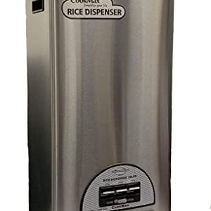 CookMax CRB-55S Stainless Steel Rice Dispenser 50 Pounds, rice dispenser & large By C&H Solutions