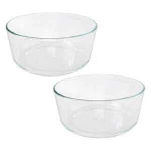 pyrex simply store 7203 round clear glass food storage bowl - 2 pack made in the usa
