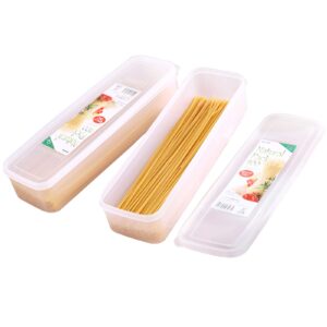2pcs pasta storage container kitchen spaghetti food storage box - noodle canister with lid for spaghetti, noodles, pasta, eggs, fruits snacks (2pcs)