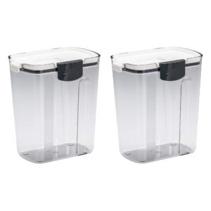 progressive international prokeeper plastic sugar container, 2.5 quart (2 pack)