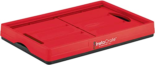 GreenMade InstaCrate Collapsible Storage Container, 12 gal, Red/Black
