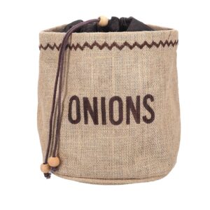 natural elements onion bag with blackout lining, fabric, 20 x 20 cm, brown