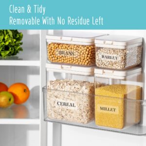 210 Pantry Labels Set for Kitchen Restaurant Storage Organization Water Resistant, 7 Sizes for Food Containers Label Sticker, Jars for Flour, Sugar, Coffee
