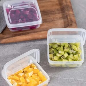 (2 pack) Plastic Refrigerator Storage Cheese Box, Cheese Container, Cheese Slice Storage Box, Square Refrigerator Box for Food Storage and Oragnization