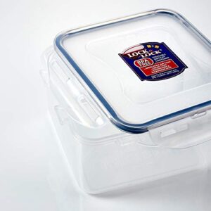 LOCK & LOCK Easy Essentials Food Storage lids/Airtight containers, BPA Free, Rectangle-54 oz-for Snacks (4 Section), Clear