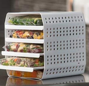 Freezer Cube 5 Tier Zip Lock Freezer Bag Storage System By SkyMall