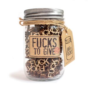 "FU*cks to Give" Jar of F Gag Gift Swear Jar