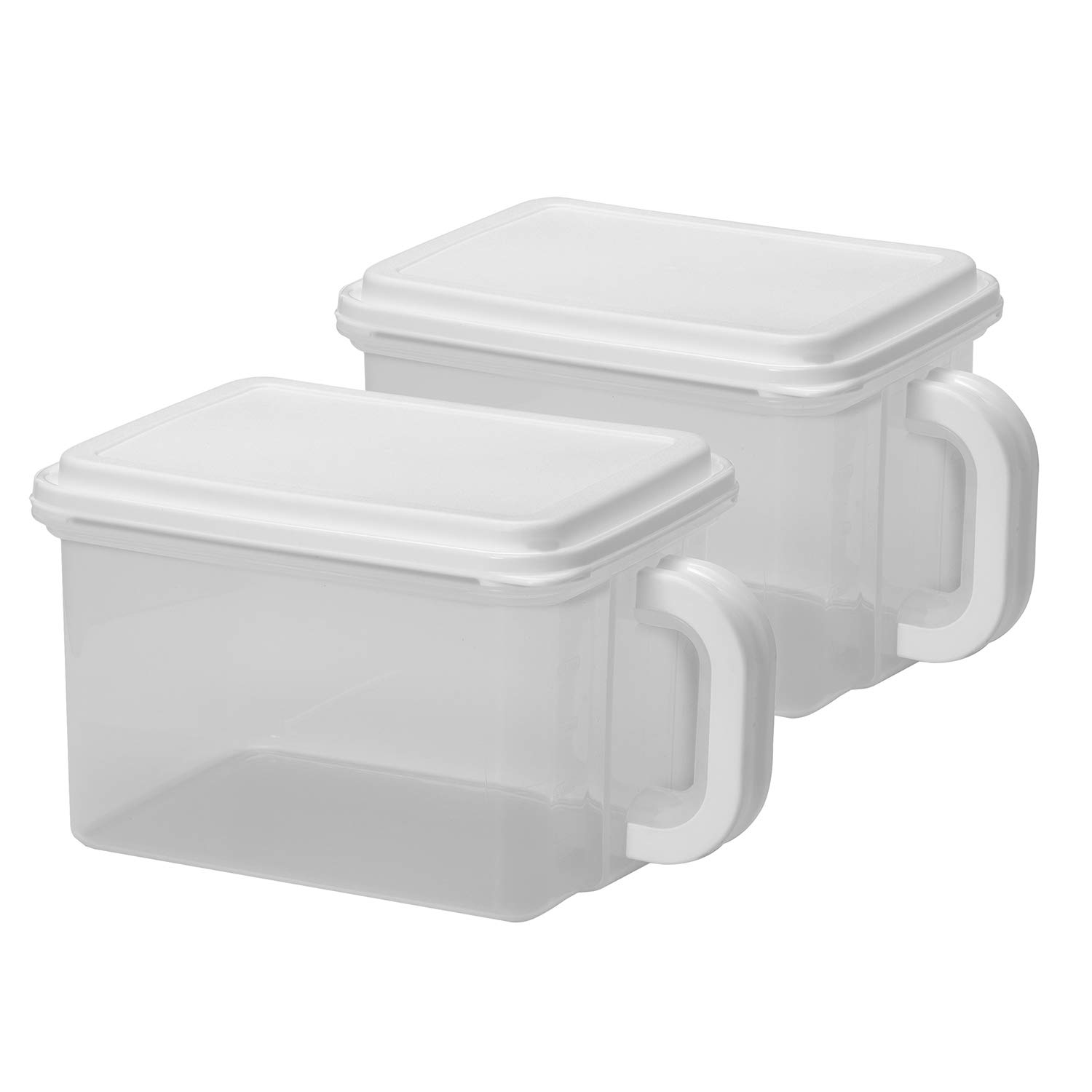 Buddeez 00251-2 2PK Store and Pour BPA Free, Plastic Food Storage Containers - 21 Cup, White