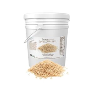 mountain high organics certified brown long grain rice 6 gallon/40 lb bucket