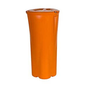 sabre frontiersman bear safe food storage container, 11.86-liter storage capacity, locking lid, water and airtight, prevents food odors, family size and longer hike usage, high visibility orange color
