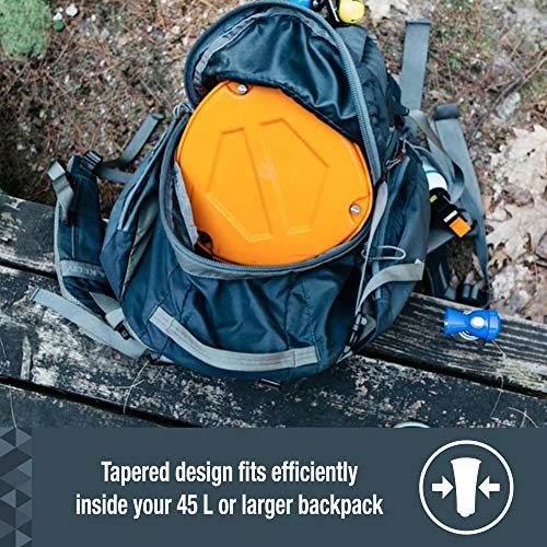 SABRE Frontiersman Bear Safe Food Storage Container, 11.86-Liter Storage Capacity, Locking Lid, Water and Airtight, Prevents Food Odors, Family Size and Longer Hike Usage, High Visibility Orange Color