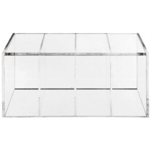 MyGift Deluxe Clear Acrylic Coffee Pod Holder, Coffee Bar Accessories Organizer with 4 Compartments and Hinged Lid