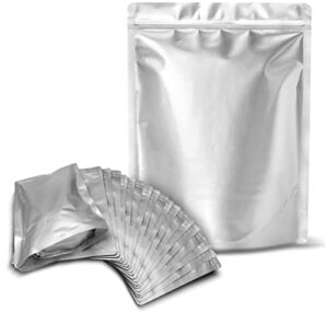 25 stand up mylar bags 1 gallon thick for long term food storage - 9.4 mil - 10" x 14" ; airtight vacuum sealing resealable ziplock pouches large food grade mylar bags light, moisture, smell and water