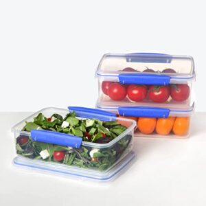 Sistema Klip It Collection Rectangle Food Storage Containers 67 ounce/ 8.4 Cup each, Set of 3