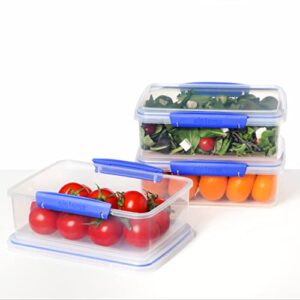 Sistema Klip It Collection Rectangle Food Storage Containers 67 ounce/ 8.4 Cup each, Set of 3