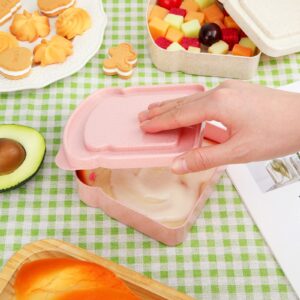 8 Pcs Sandwich Box Containers Reusable Toast Shape Sandwich Holder Plastic Sandwich Keeper for Kids Adults Lunch Prep Food Storage, Microwave Dishwasher Safe, 14 oz (Macaron Color)