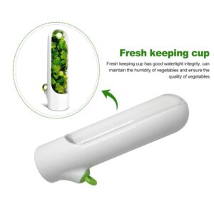 Premiu m Fresh Herb Keeper and Herb Storage Container,Herb Savor Pod Greens of Fresh Vegetable Preservation Bottle Keeps Greens Fresh for Storage Cilantro,Mint,Parsley,Asparagus