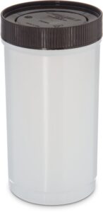 carlisle foodservice products stor n' pour quart container with assorted lids for bar, kitchen, and restaurant, plastic, 1 quart, assorted colors, (pack of 12)