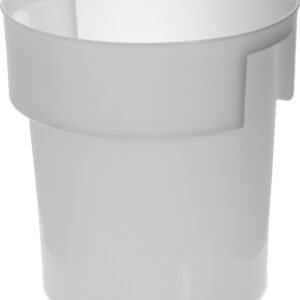 Carlisle FoodService Products Bain Marie Round Food Storage Container with Stackable Design for Kitchens, Restaurants, Catering, Plastic, 18 Quarts, White