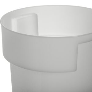 Carlisle FoodService Products Bain Marie Round Food Storage Container with Stackable Design for Kitchens, Restaurants, Catering, Plastic, 18 Quarts, White